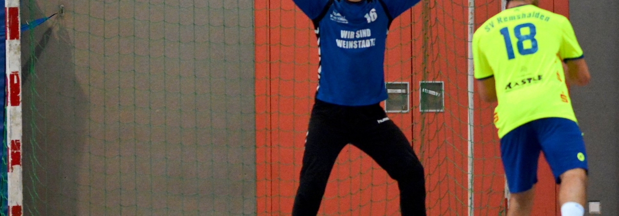 Tristan Schwegler war im Pokalspiel gegen Remshalden ein starker Rückhalt. Bild: Barth