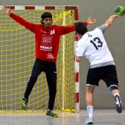 Torwart Bobby Gantner erweist sich gegen die HA Neckarelz als äußerst treffsicher. Archivfoto: Barth
