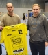 Sportlicher Leiter Patrick Sayer, die Neuzugänge Henning Richter und Marvin Klein und Abteilungsleiter Roland Klass.