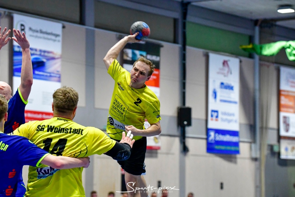 Marvin Klein beim Derbysieg gegen Remshalden. Foto: HWT